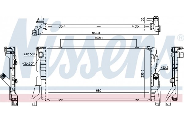 Nissens Ψυγείο, Ψύξη Κινητήρα - 69710