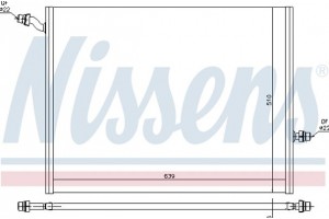 Nissens Ψυγείο Χαμηλής θερμοκρασίας, Ψυγείο Αέρα Υπερπλήρωσης - 606497