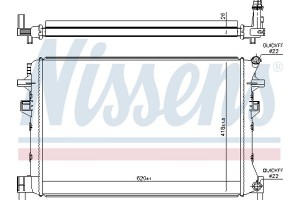 Nissens Ψυγείο Χαμηλής θερμοκρασίας, Ψυγείο Αέρα Υπερπλήρωσης - 65328