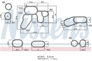 Nissens Σετ στεγανοπ., Ψυγείο Λαδιού - 9070005