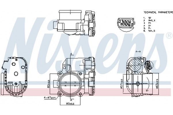 Nissens Στόμιο Πεταλούδας Γκαζιού - 955007