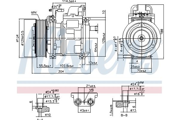 Nissens Συμπιεστής, συστ. Κλιματισμού - 890023