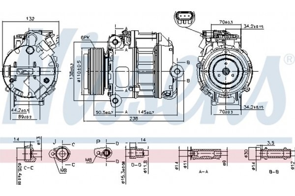 Nissens Συμπιεστής, συστ. Κλιματισμού - 890037