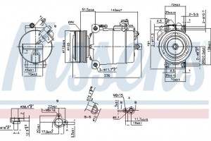 Nissens Συμπιεστής, συστ. Κλιματισμού - 890043