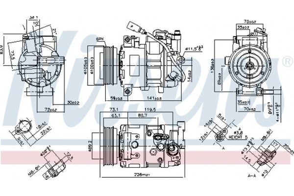 Nissens Συμπιεστής, συστ. Κλιματισμού - 890048