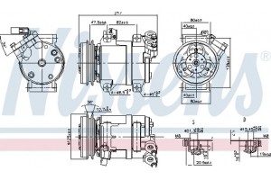 Nissens Συμπιεστής, συστ. Κλιματισμού - 890064