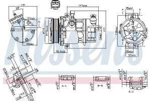 Nissens Συμπιεστής, συστ. Κλιματισμού - 890074