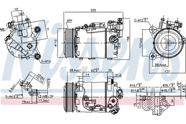 Nissens Συμπιεστής, συστ. Κλιματισμού - 890098