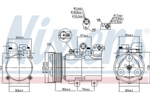 Nissens Συμπιεστής, συστ. Κλιματισμού - 890136