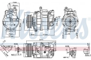 Nissens Συμπιεστής, συστ. Κλιματισμού - 890173