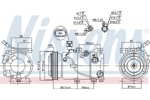 Nissens Συμπιεστής, συστ. Κλιματισμού - 890241