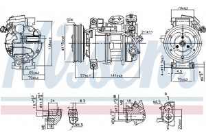 Nissens Συμπιεστής, συστ. Κλιματισμού - 890246