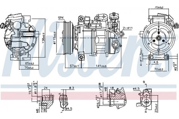 Nissens Συμπιεστής, συστ. Κλιματισμού - 890246