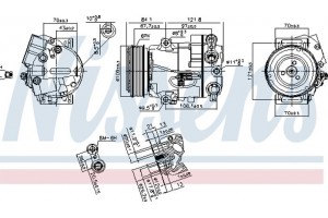 Nissens Συμπιεστής, συστ. Κλιματισμού - 890259