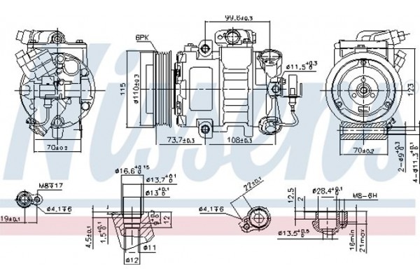 Nissens Συμπιεστής, συστ. Κλιματισμού - 89026