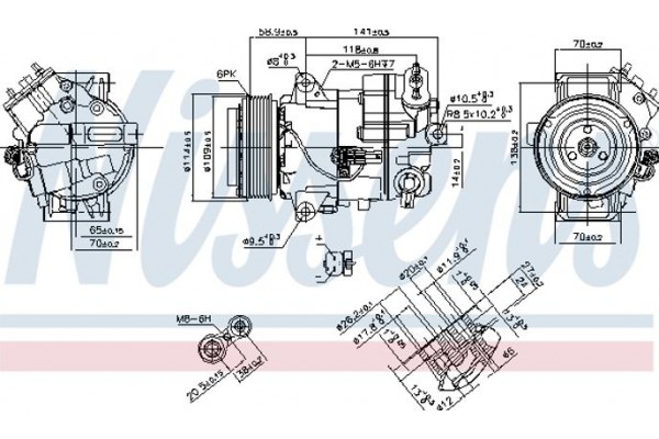 Nissens Συμπιεστής, συστ. Κλιματισμού - 890263