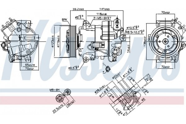 Nissens Συμπιεστής, συστ. Κλιματισμού - 890264