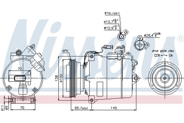 Nissens Συμπιεστής, συστ. Κλιματισμού - 89027