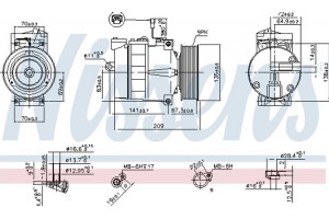 Nissens Συμπιεστής, συστ. Κλιματισμού - 89030