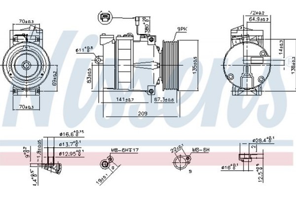 Nissens Συμπιεστής, συστ. Κλιματισμού - 89030