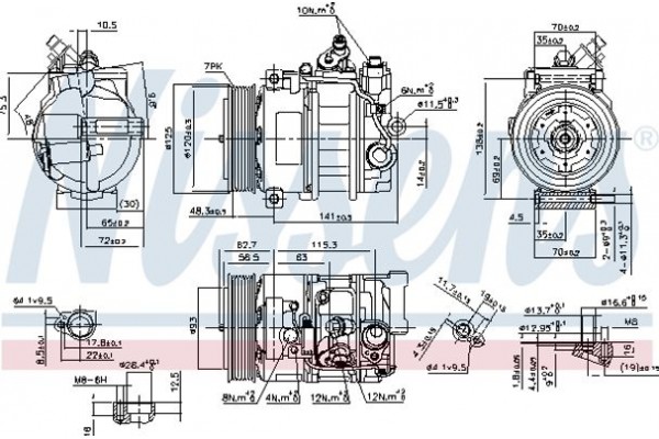 Nissens Συμπιεστής, συστ. Κλιματισμού - 890322