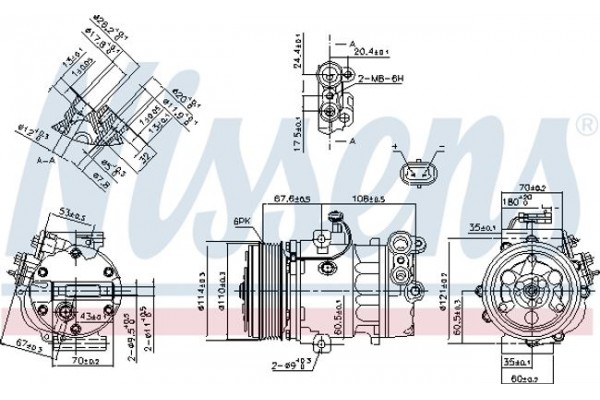 Nissens Συμπιεστής, συστ. Κλιματισμού - 890388