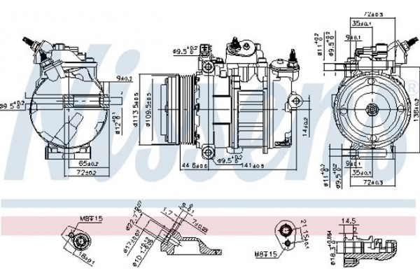 Nissens Συμπιεστής, συστ. Κλιματισμού - 890419