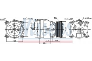 Nissens Συμπιεστής, συστ. Κλιματισμού - 89048
