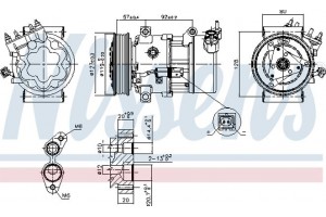 Nissens Συμπιεστής, συστ. Κλιματισμού - 89053