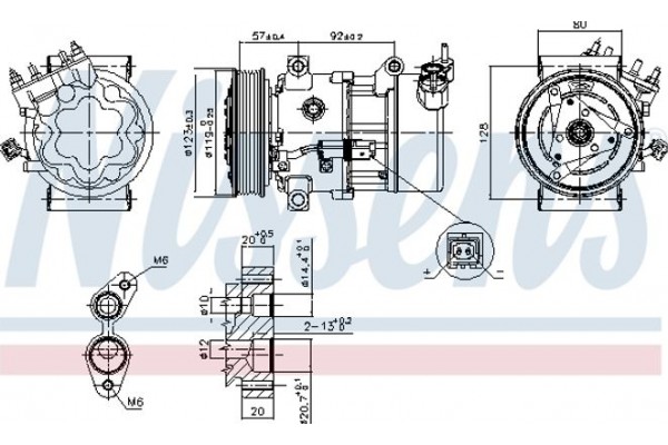 Nissens Συμπιεστής, συστ. Κλιματισμού - 89053