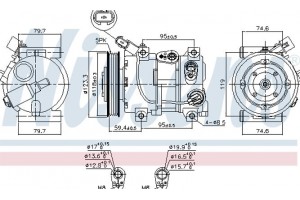 Nissens Συμπιεστής, συστ. Κλιματισμού - 890652