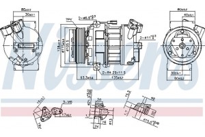 Nissens Συμπιεστής, συστ. Κλιματισμού - 890656