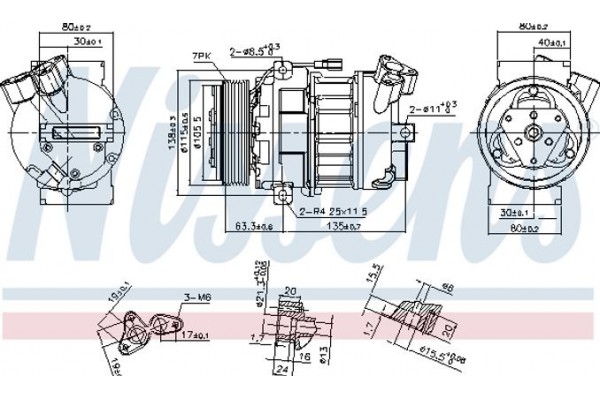 Nissens Συμπιεστής, συστ. Κλιματισμού - 890656