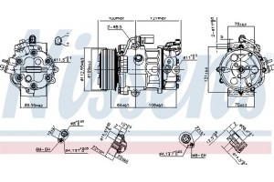 Nissens Συμπιεστής, συστ. Κλιματισμού - 890659