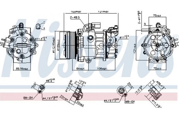 Nissens Συμπιεστής, συστ. Κλιματισμού - 890659