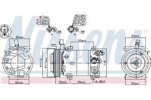 Nissens Συμπιεστής, συστ. Κλιματισμού - 890682