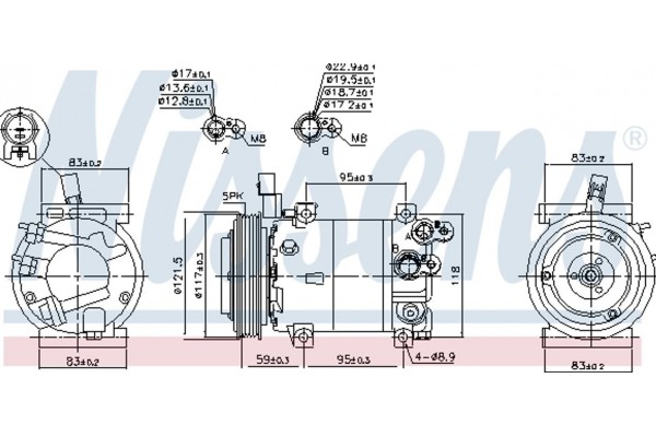 Nissens Συμπιεστής, συστ. Κλιματισμού - 890682