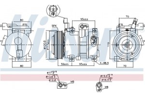 Nissens Συμπιεστής, συστ. Κλιματισμού - 890683