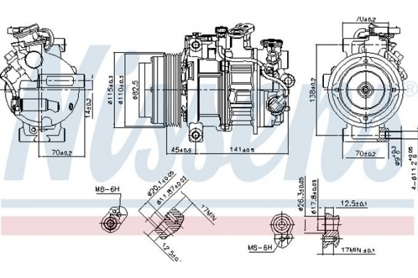 Nissens Συμπιεστής, συστ. Κλιματισμού - 890717