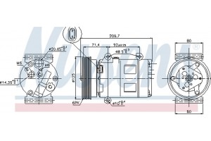 Nissens Συμπιεστής, συστ. Κλιματισμού - 89072
