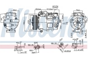Nissens Συμπιεστής, συστ. Κλιματισμού - 890739