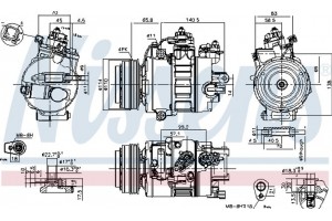 Nissens Συμπιεστής, συστ. Κλιματισμού - 890792