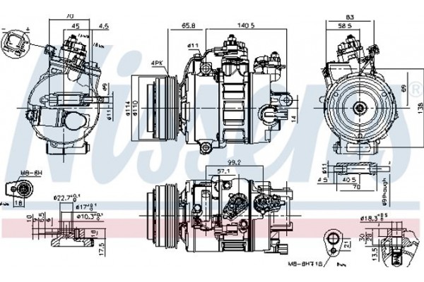 Nissens Συμπιεστής, συστ. Κλιματισμού - 890792