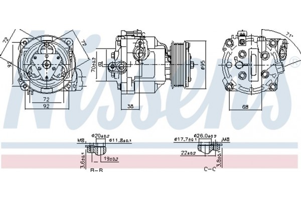 Nissens Συμπιεστής, συστ. Κλιματισμού - 890806