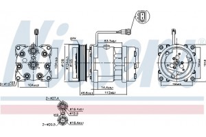 Nissens Συμπιεστής, συστ. Κλιματισμού - 89083