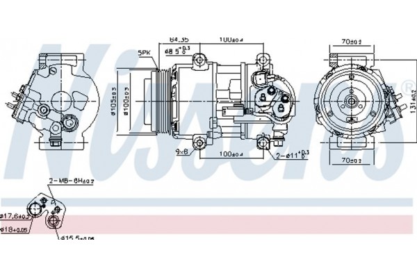 Nissens Συμπιεστής, συστ. Κλιματισμού - 89089