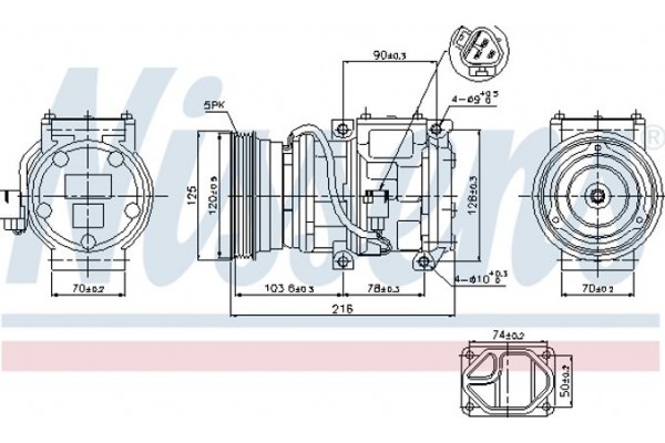Nissens Συμπιεστής, συστ. Κλιματισμού - 89098
