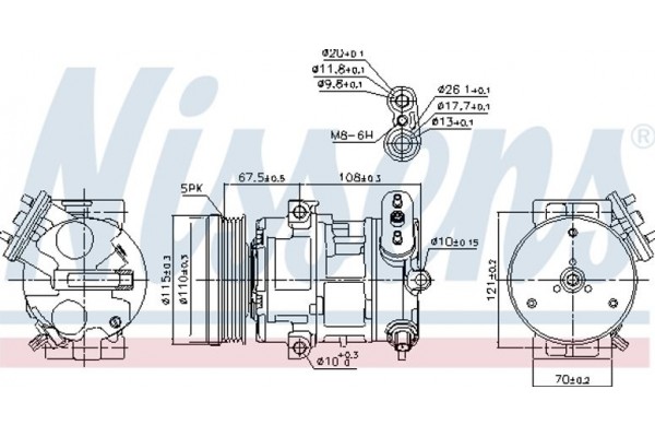 Nissens Συμπιεστής, συστ. Κλιματισμού - 89100