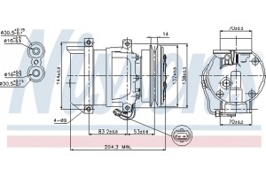 Nissens Συμπιεστής, συστ. Κλιματισμού - 89108