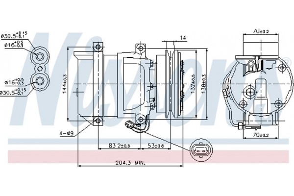 Nissens Συμπιεστής, συστ. Κλιματισμού - 89108
